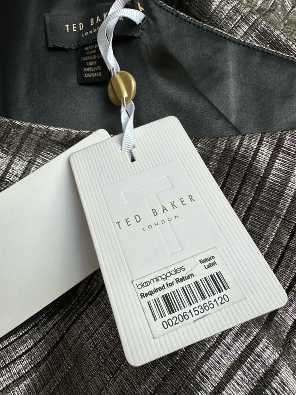 Ted Baker Gabria One Shoulder Midi Dress Size 3 | US Size 8 NWT Studio 54 Disco - Picture 7 of 9